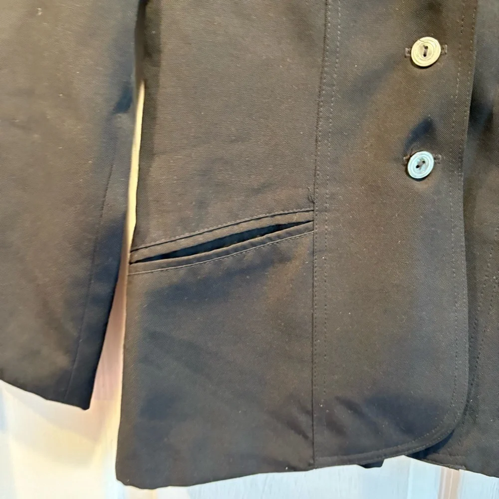 Vintage 70s Condor Black Blazer and Pant Suit Set - Size XXS
